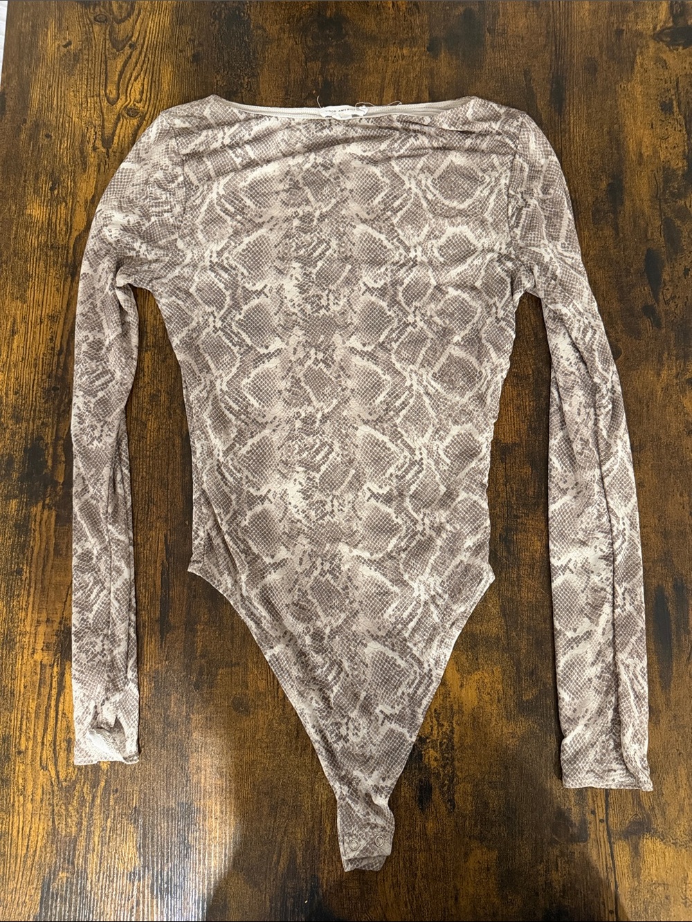 Good American boat neck mesh top